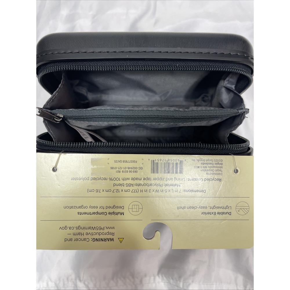 Hardside Mini Case 7"x5"x3" Black For Travel, Camera, Trading Cards, Hobby‎ - Picture 4 of 4
